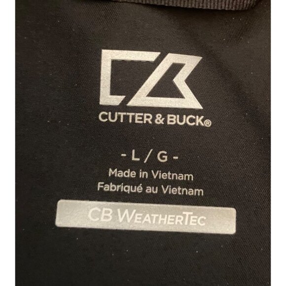 Cutter & Buck CB WeatherTec Black Windbreaker Jacket Polyester Lightweight Large - Picture 3 of 8
